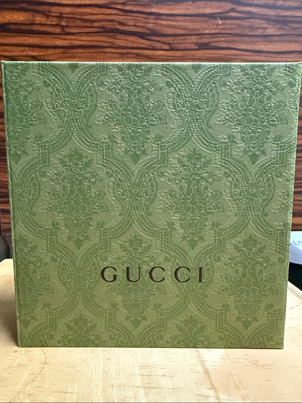 Gucci Decorative Embossed Box in Light Green